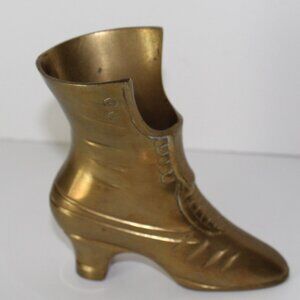 MIniature Brass Boot Vase Decor